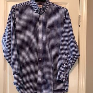 IZOD Stretch Collar Regular fit Mens Plaid Dress Shirt with Pocket!